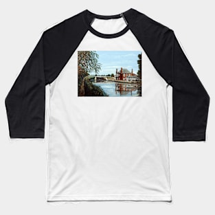 DOUBLE LOCKS, EXETER SHIP CANAL, DEVON Baseball T-Shirt